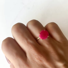 画像をギャラリービューアに読み込む, One of a kind ring/pink chalcedney
