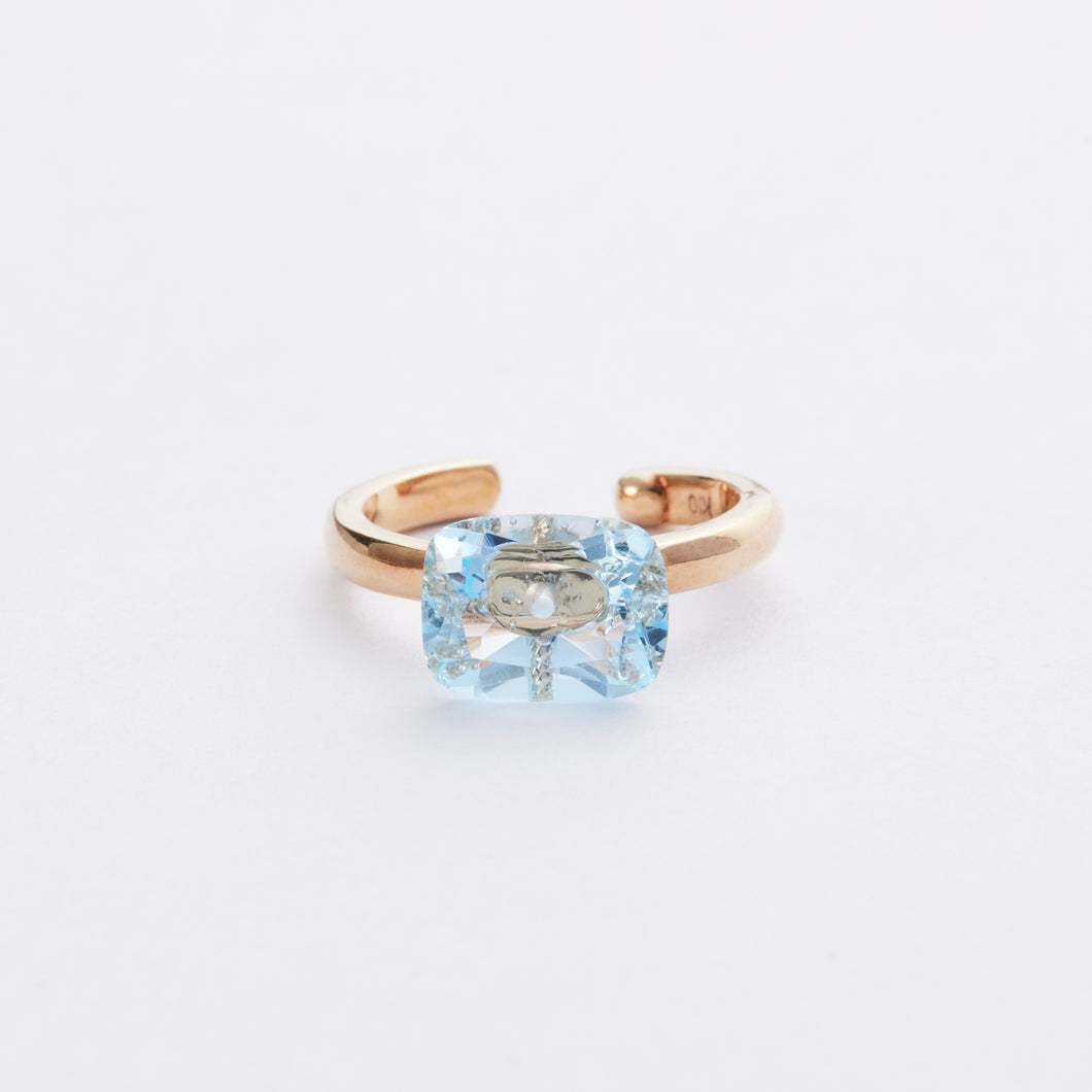 2way pinkyring&earcuff /skybluetopaz