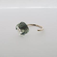 画像をギャラリービューアに読み込む, rose square single ring/green amethyst
