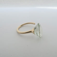 画像をギャラリービューアに読み込む, rose square single ring/green amethyst
