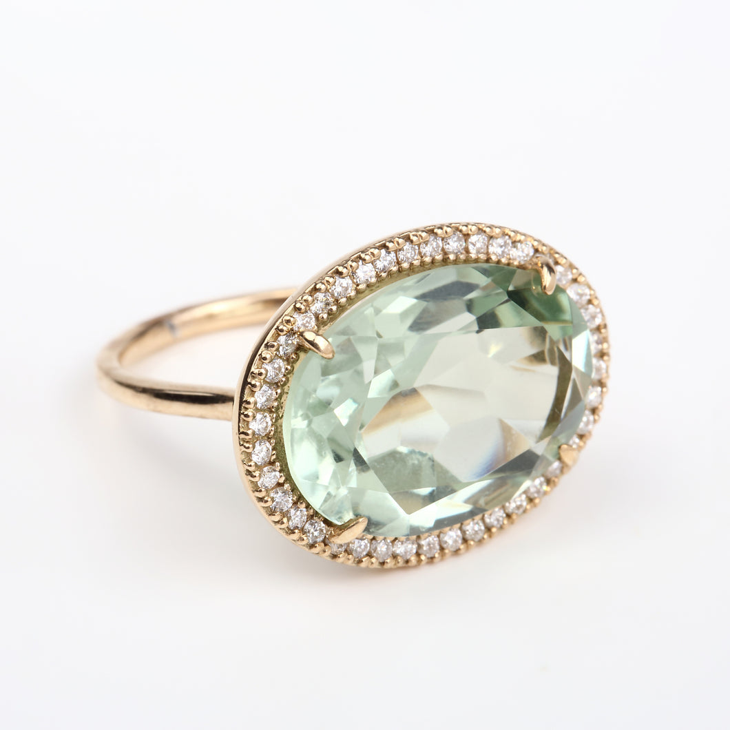 harmony ring/green amethyst